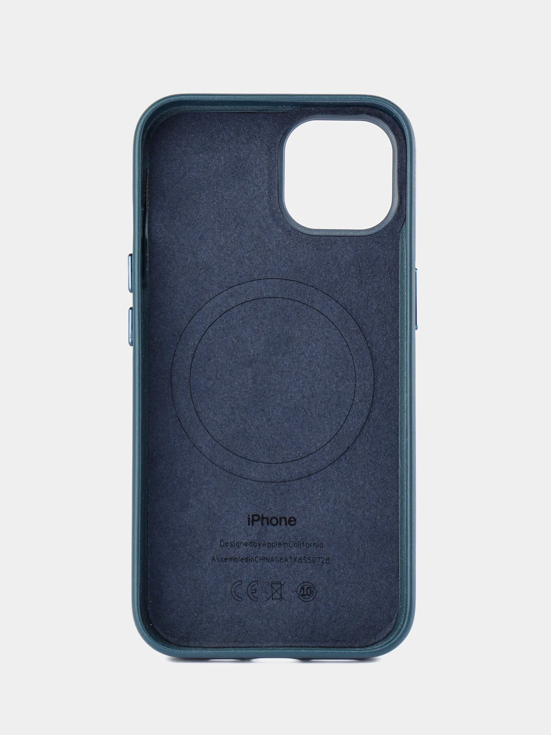 Морской кожаный чехол Leather Case для iPhone 13 с функцией MagSafe