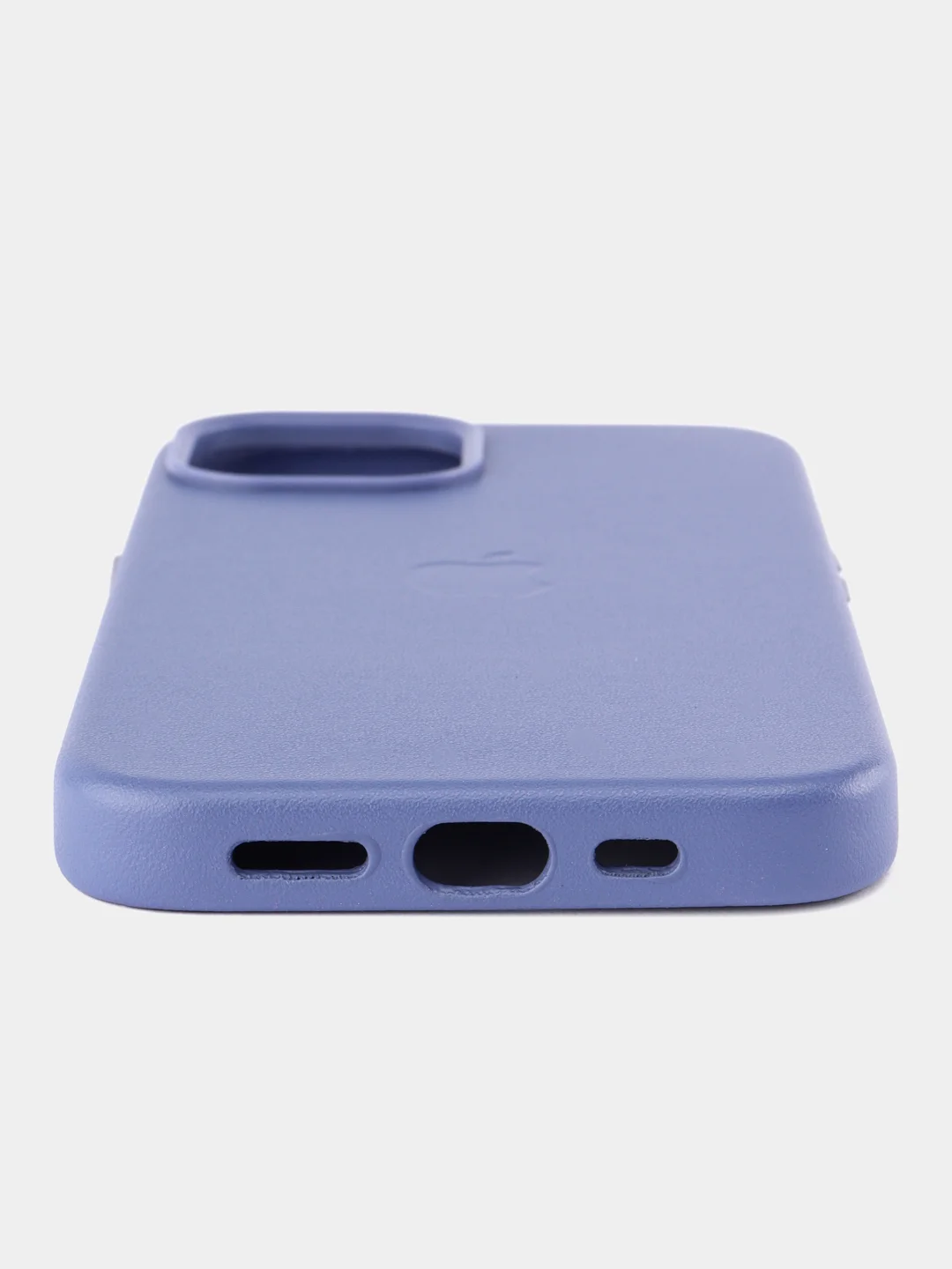 Голубой кожаный чехол Leather Case для iPhone 14 с функцией MagSafe