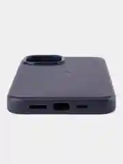 Темно-синий кожаный чехол Leather Case для iPhone 14 с функцией MagSafe