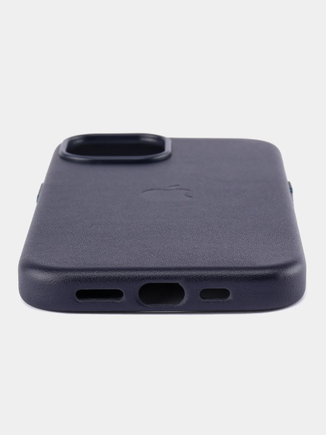Темно-синий кожаный чехол Leather Case для iPhone 15 с функцией MagSafe