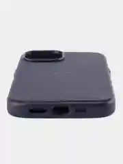 Темно-синий кожаный чехол Leather Case для iPhone 15 с функцией MagSafe