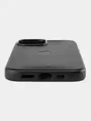Черный кожаный чехол Leather Case для iPhone 15 с функцией MagSafe