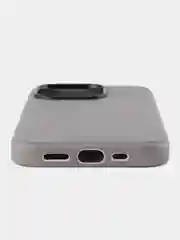 Серый кожаный чехол Leather Case для iPhone 15 Pro с функцией MagSafe