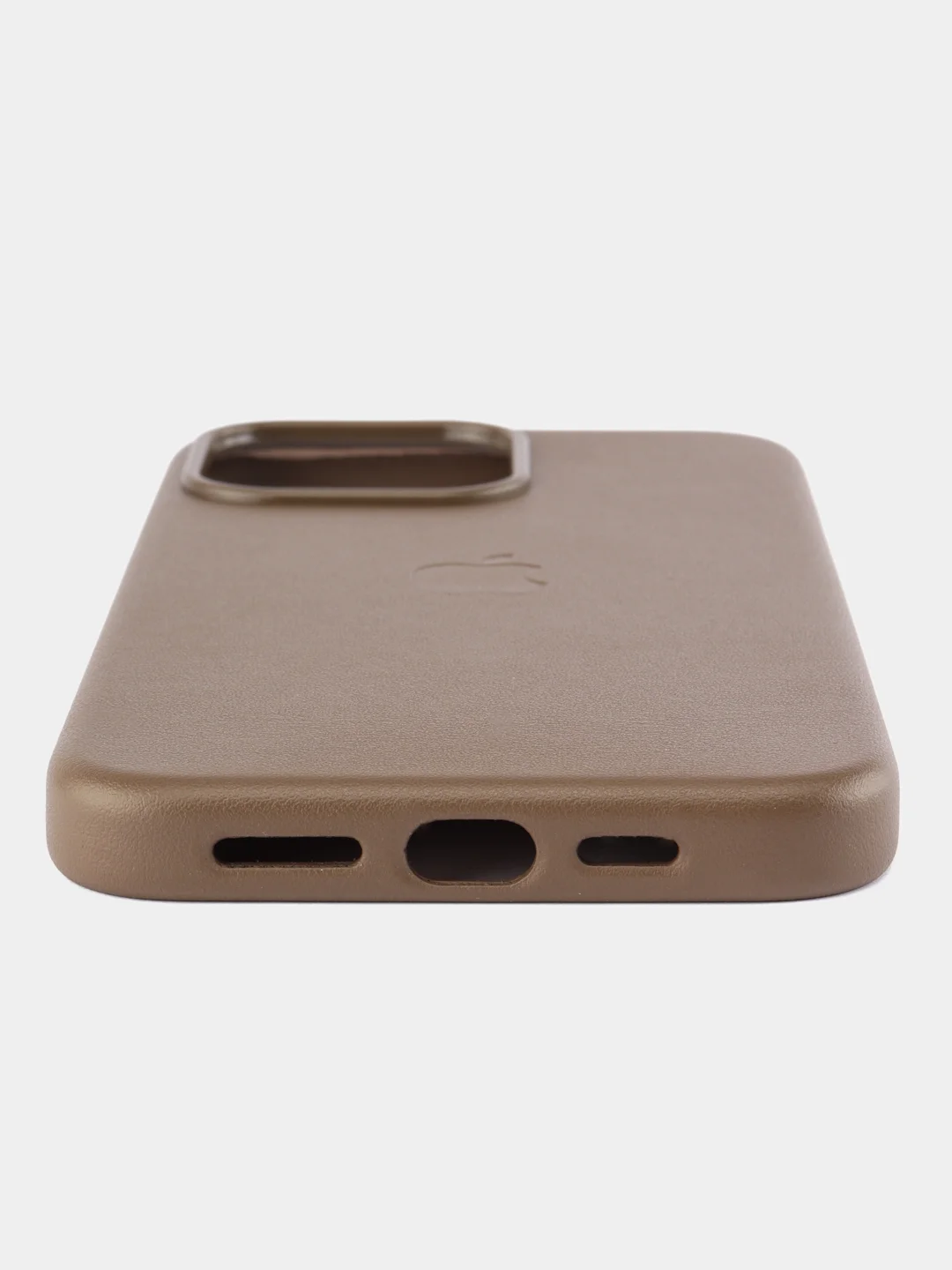 Хаки кожаный чехол Leather Case для iPhone  15 Pro Max с функцией MagSafe