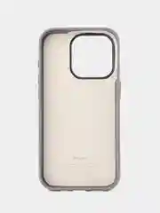 Серый кожаный чехол Leather Case для iPhone 15 Pro с функцией MagSafe