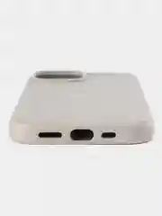 Серый меланж кожаный чехол Leather Case для iPhone 15 с функцией MagSafe