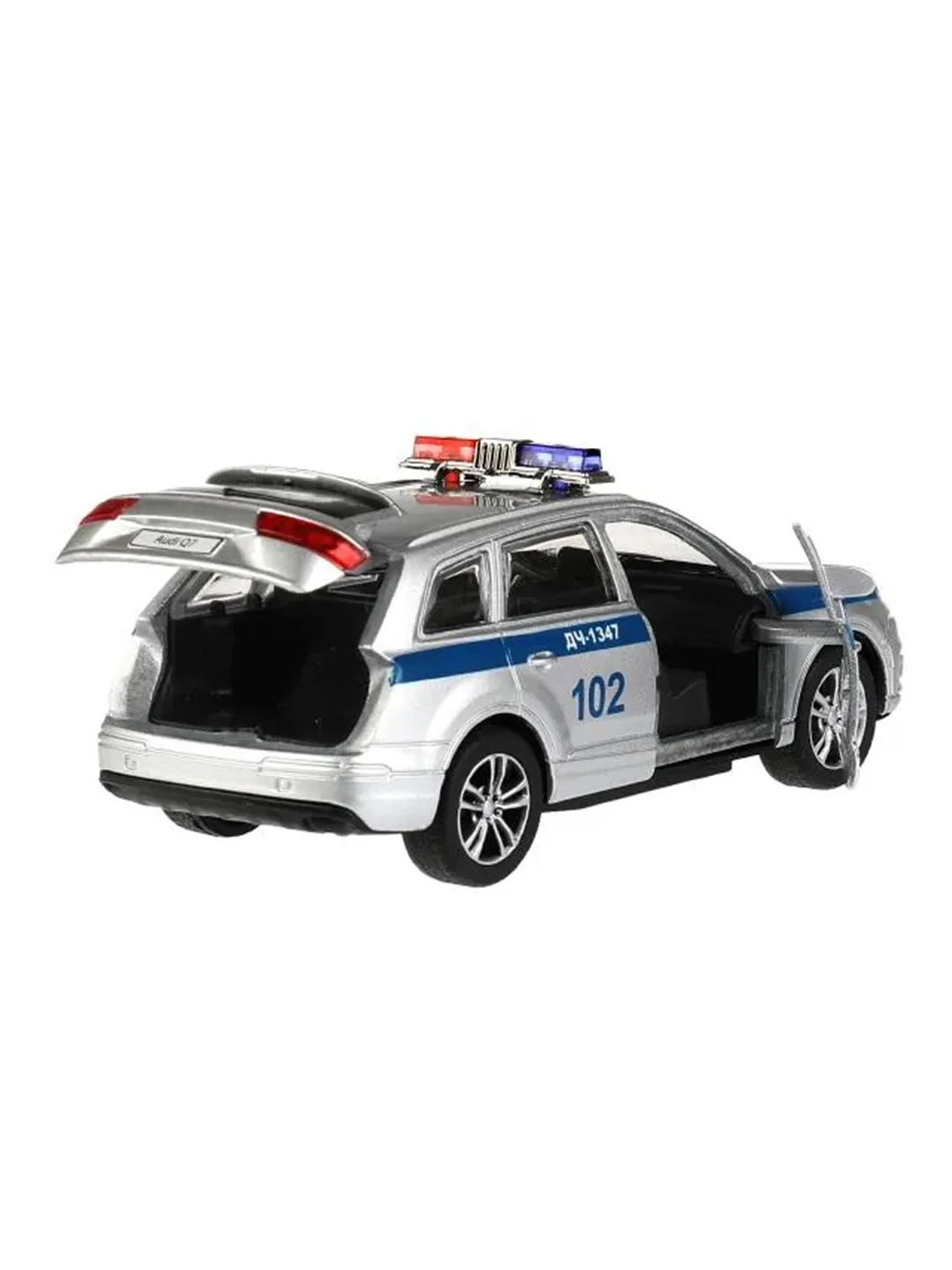 Металлическая инерционная модель Технопарк "Audi Q7. Полиция", 12 см