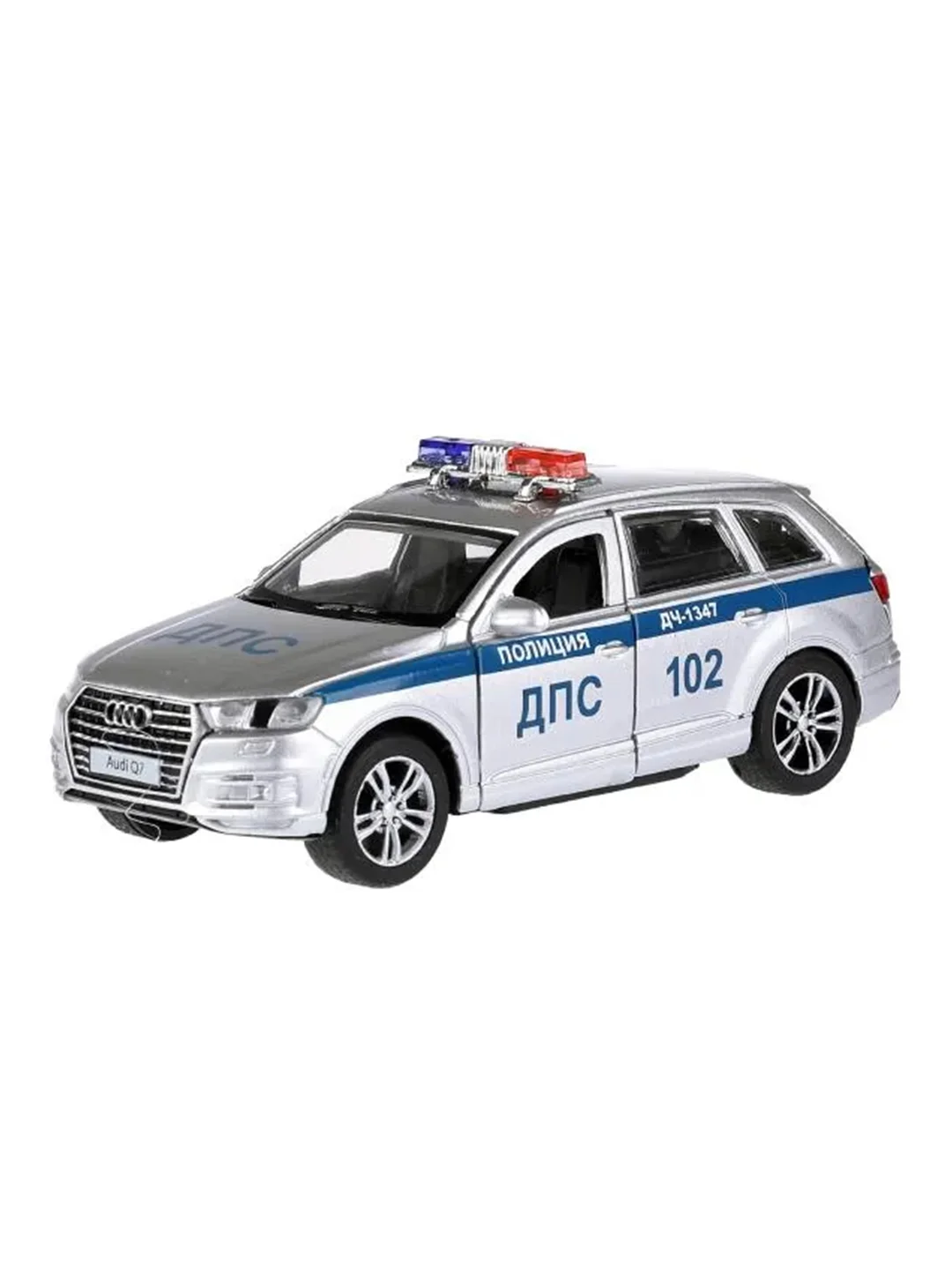 Металлическая инерционная модель Технопарк "Audi Q7. Полиция", 12 см