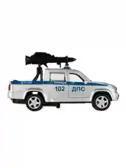 Металлическая инерционная модель Технопарк "УАЗ Pickup. Полиция", с пушкой, 12 см