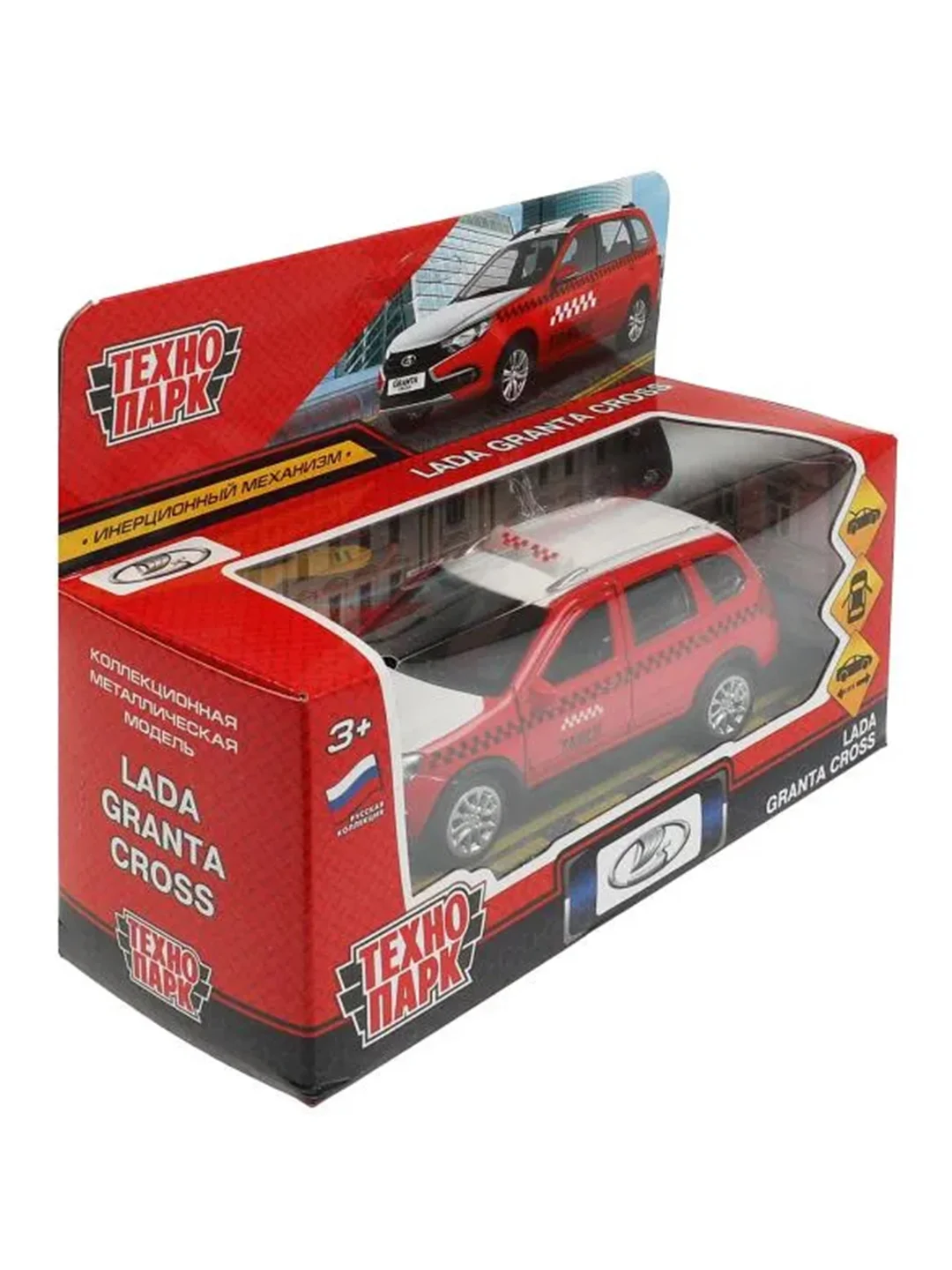 Металлическая модель Технопарк "Lada Granta Cross. Такси", 12 см