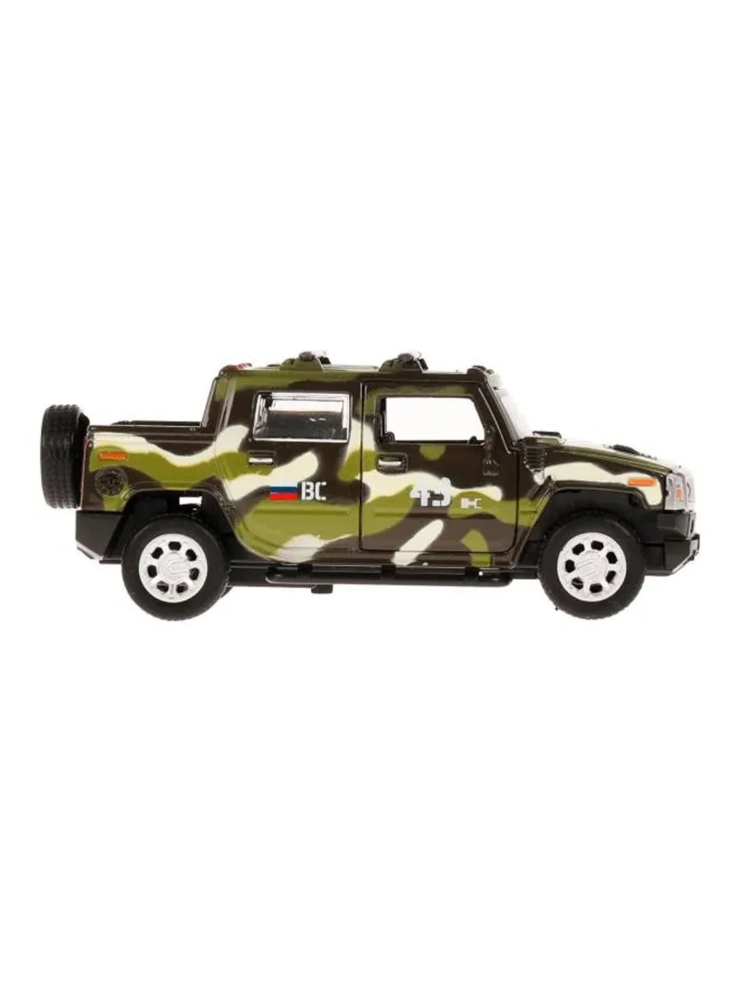 Машина металлическая Технопарк Hummer H2 Pickup, камуфляж, 12 см