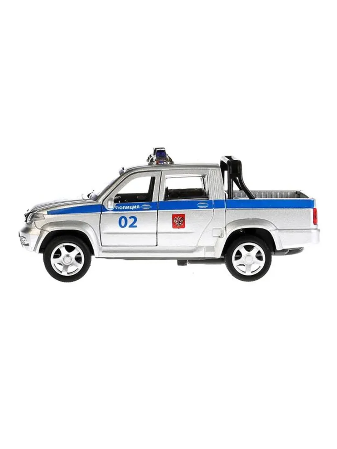 Машина металлическая Технопарк "UAZ PICKUP. Полиция", 12 см