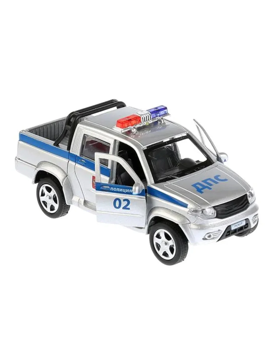 Машина металлическая Технопарк "UAZ PICKUP. Полиция", 12 см