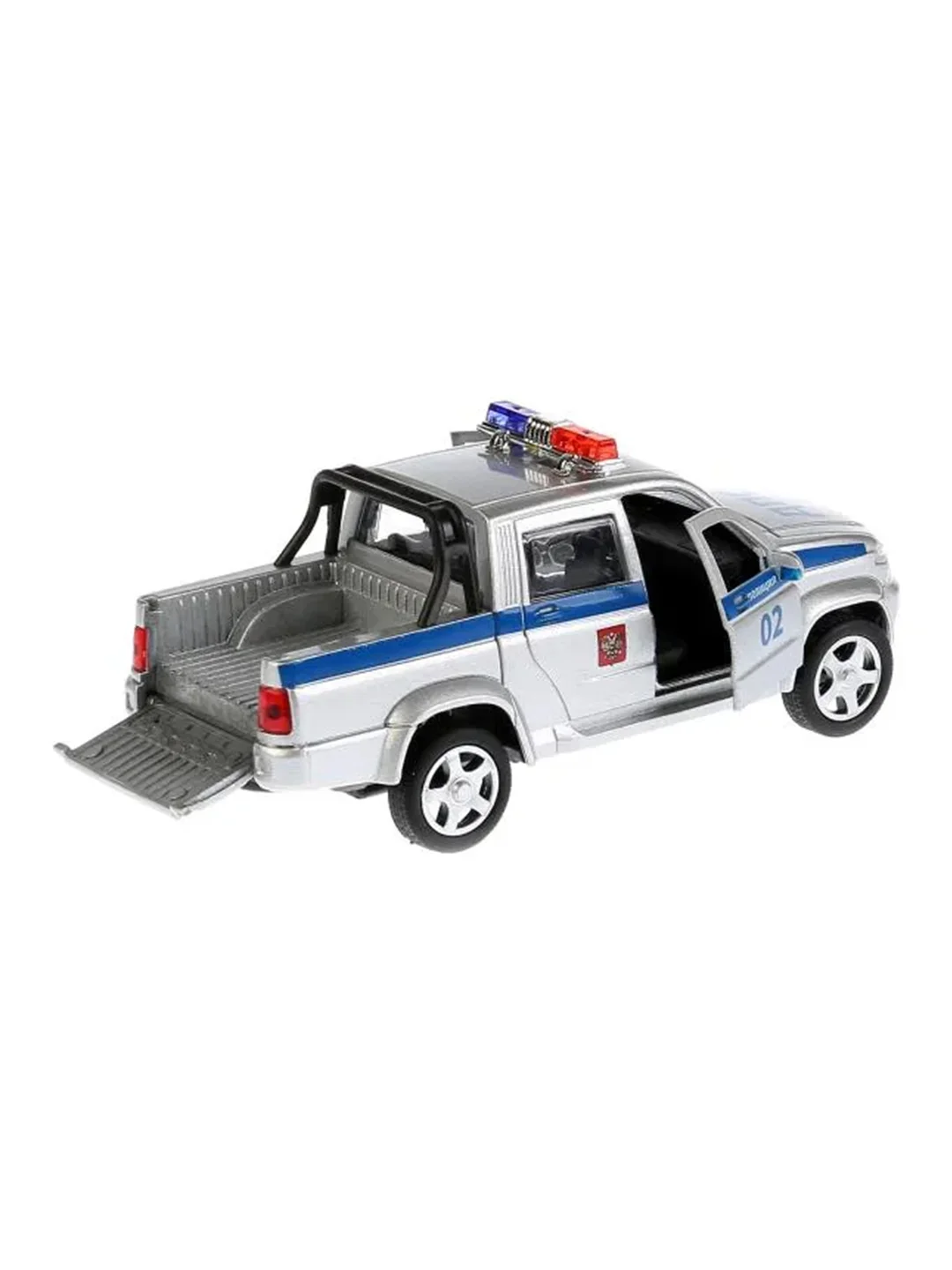 Машина металлическая Технопарк "UAZ PICKUP. Полиция", 12 см