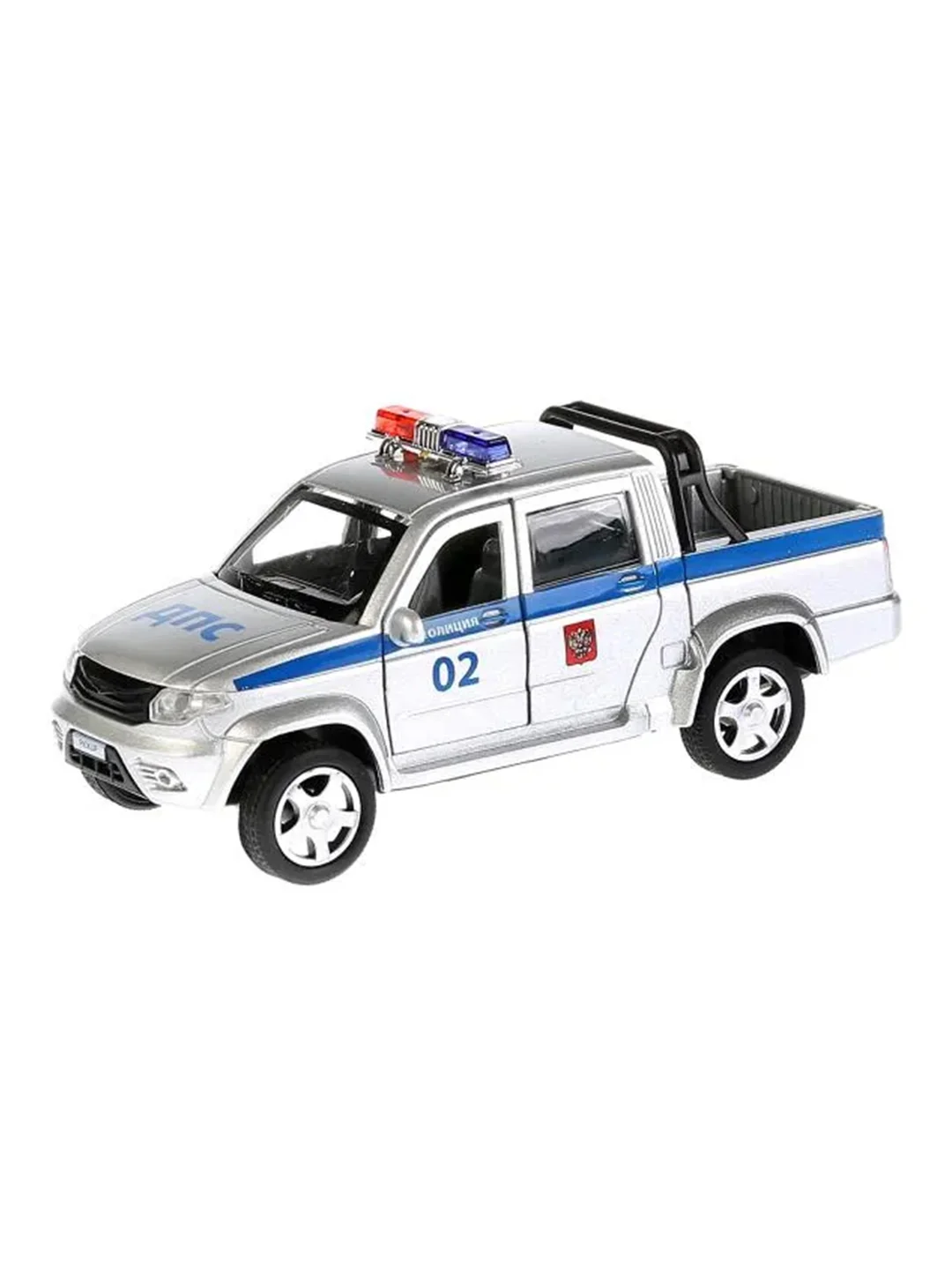 Машина металлическая Технопарк "UAZ PICKUP. Полиция", 12 см