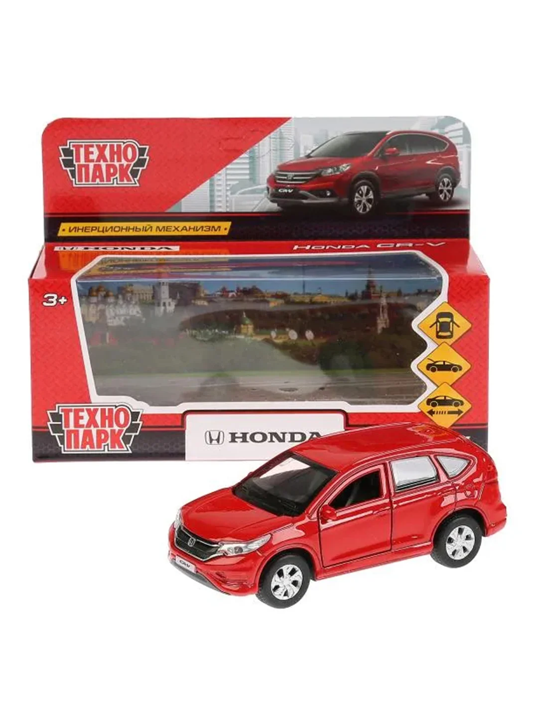 Машина металлическая Технопарк HONDA CR-V, красный цвет, 12 см