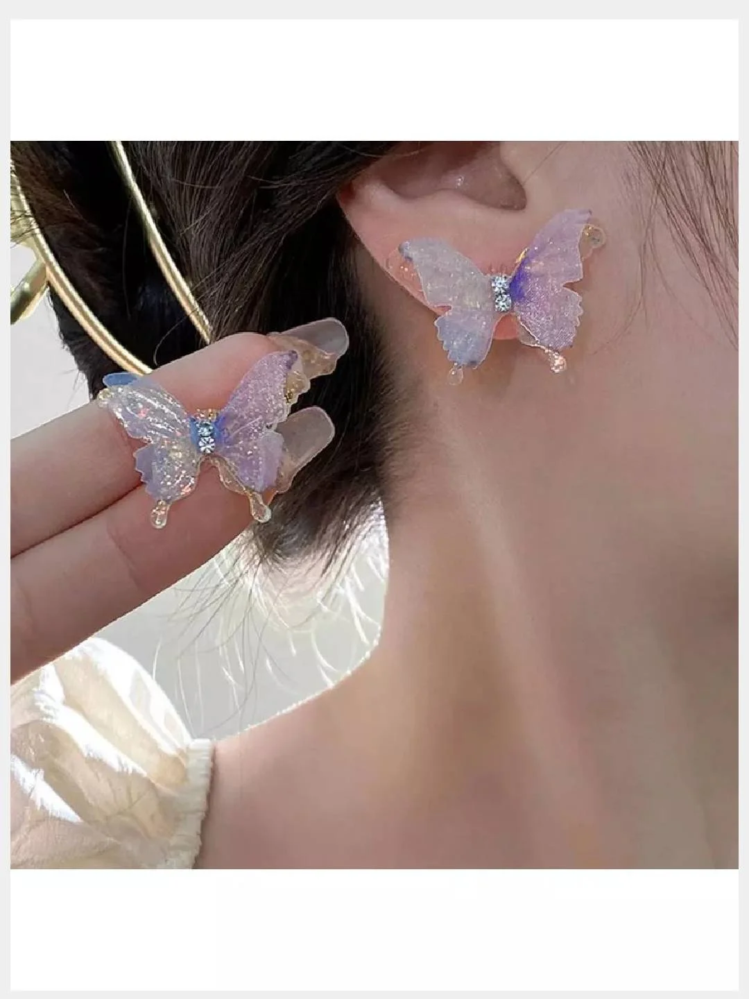 Серьги бижутерия бабочка