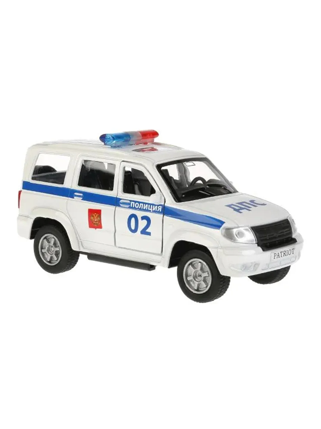 Машинка ТехноПарк УАЗ Patriot Полиция, 12,5х5,6х4,9 см
