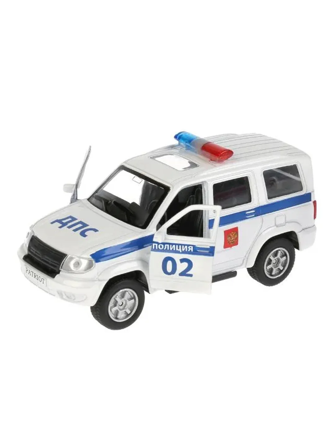 Машинка ТехноПарк УАЗ Patriot Полиция, 12,5х5,6х4,9 см