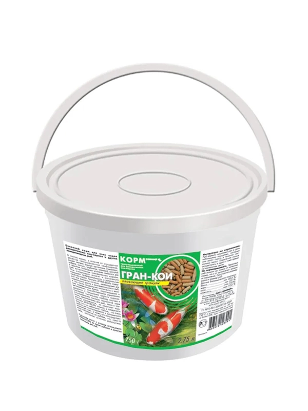 Гранулированный корм для кои-карпов ЗООМИР "ГРАН-КОИ", ведро, 2,75 л, 750 г