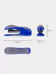 Степлер BRAUBERG Jet, №24/6, 26/6, до 25 листов, эргономичный, сине-серый, 229689