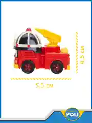Красный robocar Poli Машинка Робокар Поли мини "Рой" 4,5 см, MRT-752