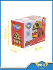 Красный robocar Poli Машинка Робокар Поли мини "Рой" 4,5 см, MRT-752