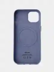 Голубой кожаный чехол Leather Case для iPhone 13 с функцией MagSafe