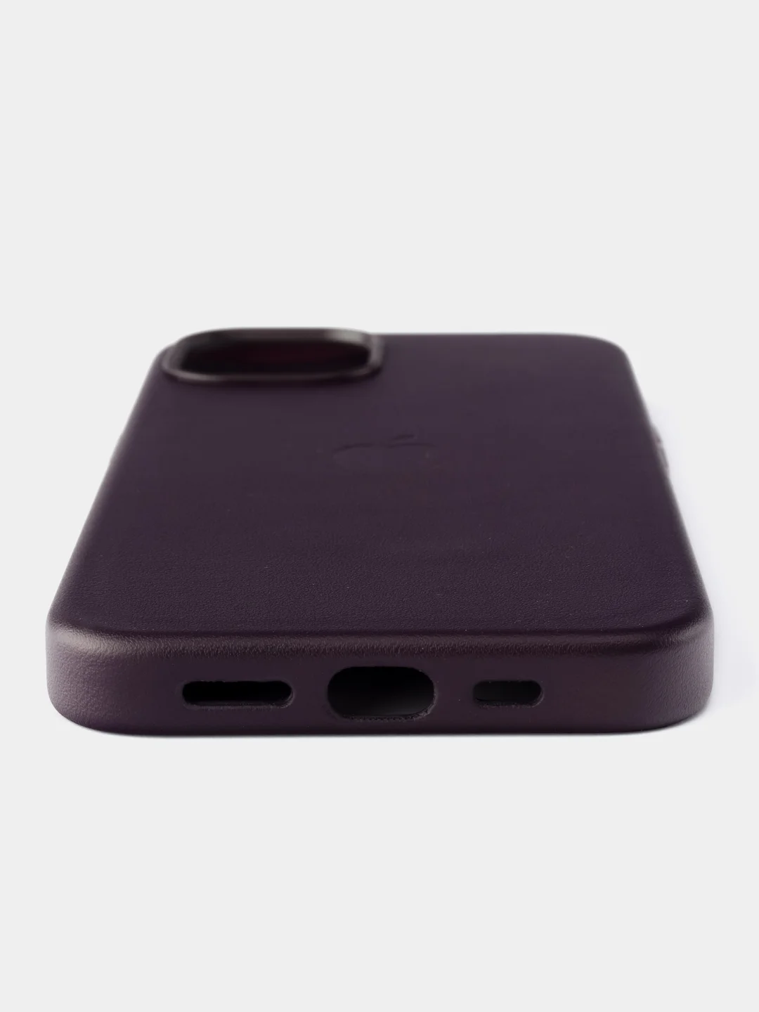 Тёмно-бордовый кожаный чехол Leather Case для iPhone 13 с функцией MagSafe