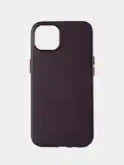 Тёмно-бордовый кожаный чехол Leather Case для iPhone 13 с функцией MagSafe