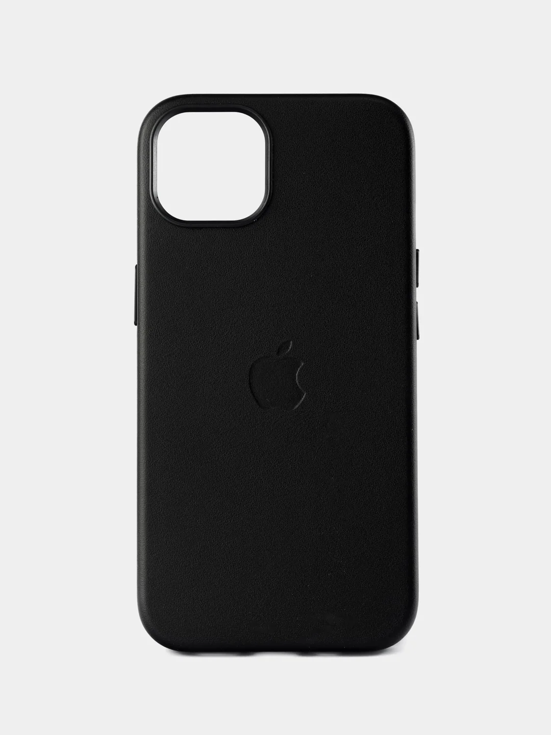 Черный кожаный чехол Leather Case для iPhone 13 с функцией MagSafe
