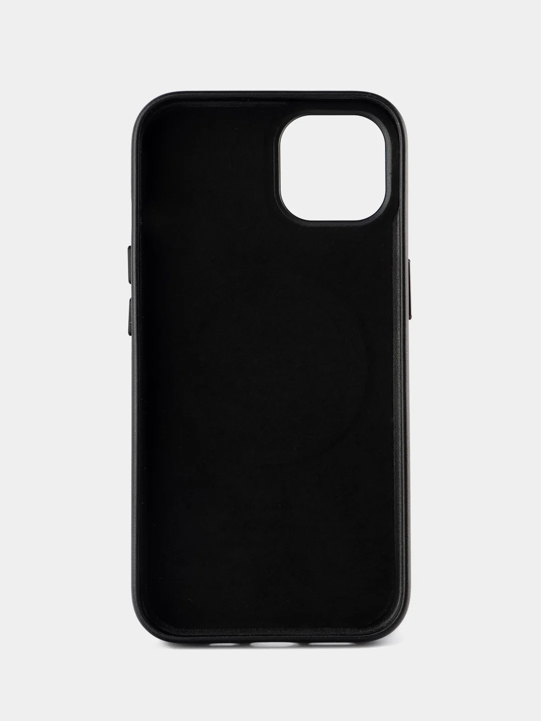 Черный кожаный чехол Leather Case для iPhone 13 с функцией MagSafe