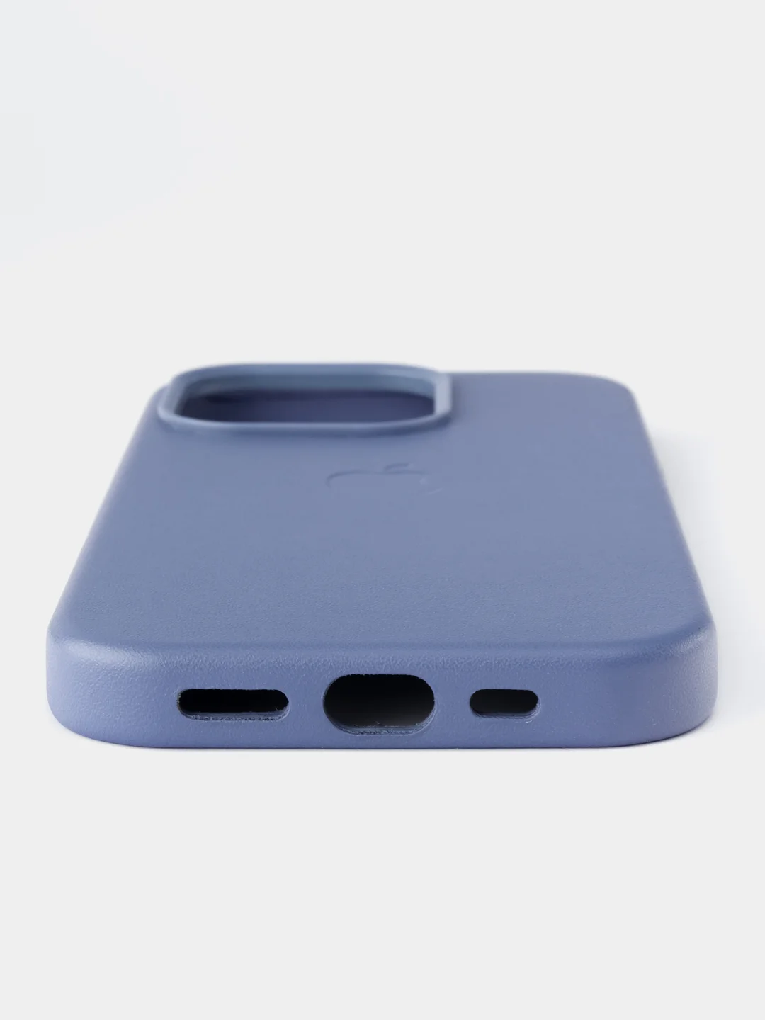 Голубой кожаный чехол Leather Case для iPhone 14 Pro с функцией MagSafe