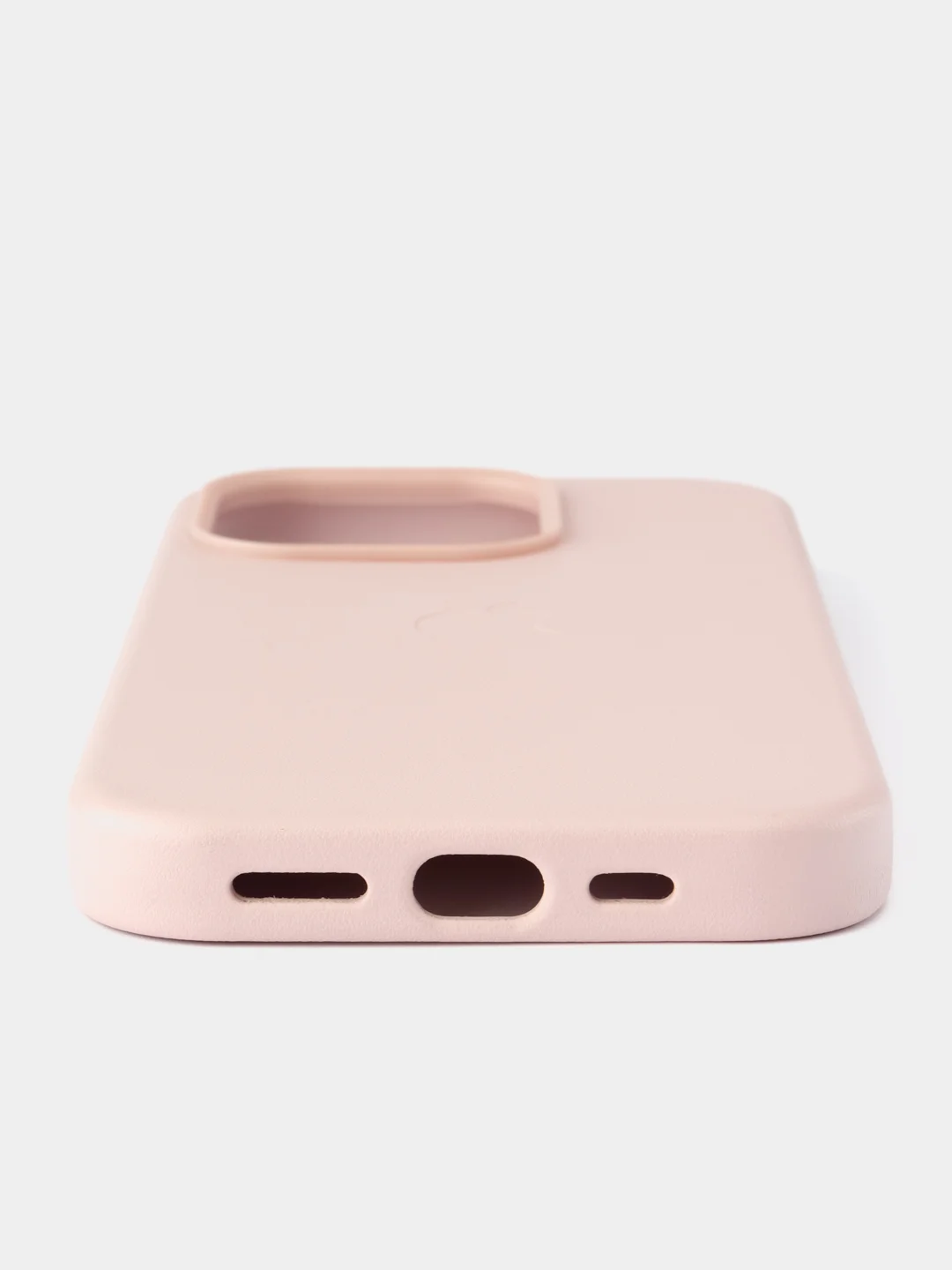 Розовый кожаный чехол Leather Case для iPhone 14 Pro с функцией MagSafe