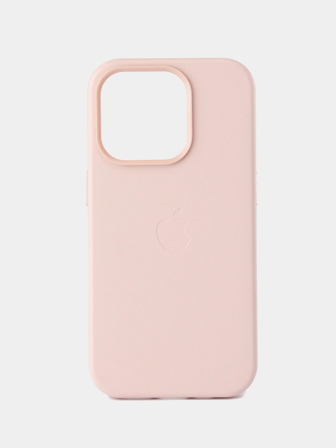 Розовый кожаный чехол Leather Case для iPhone 14 Pro с функцией MagSafe