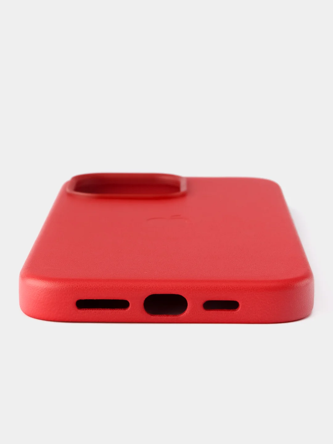 Красный кожаный чехол Leather Case для iPhone 14 Pro Max с функцией MagSafe