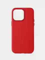 Красный кожаный чехол Leather Case для iPhone 14 Pro Max с функцией MagSafe