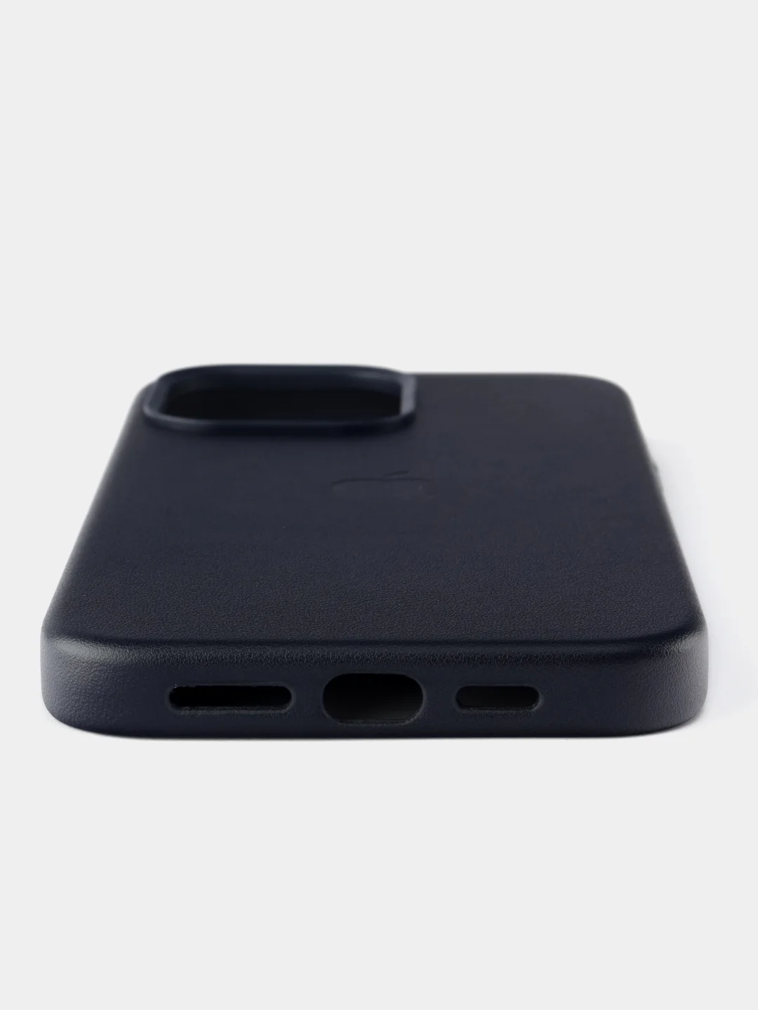 Темно-синий кожаный чехол Leather Case для iPhone 14 Pro Max с функцией MagSafe