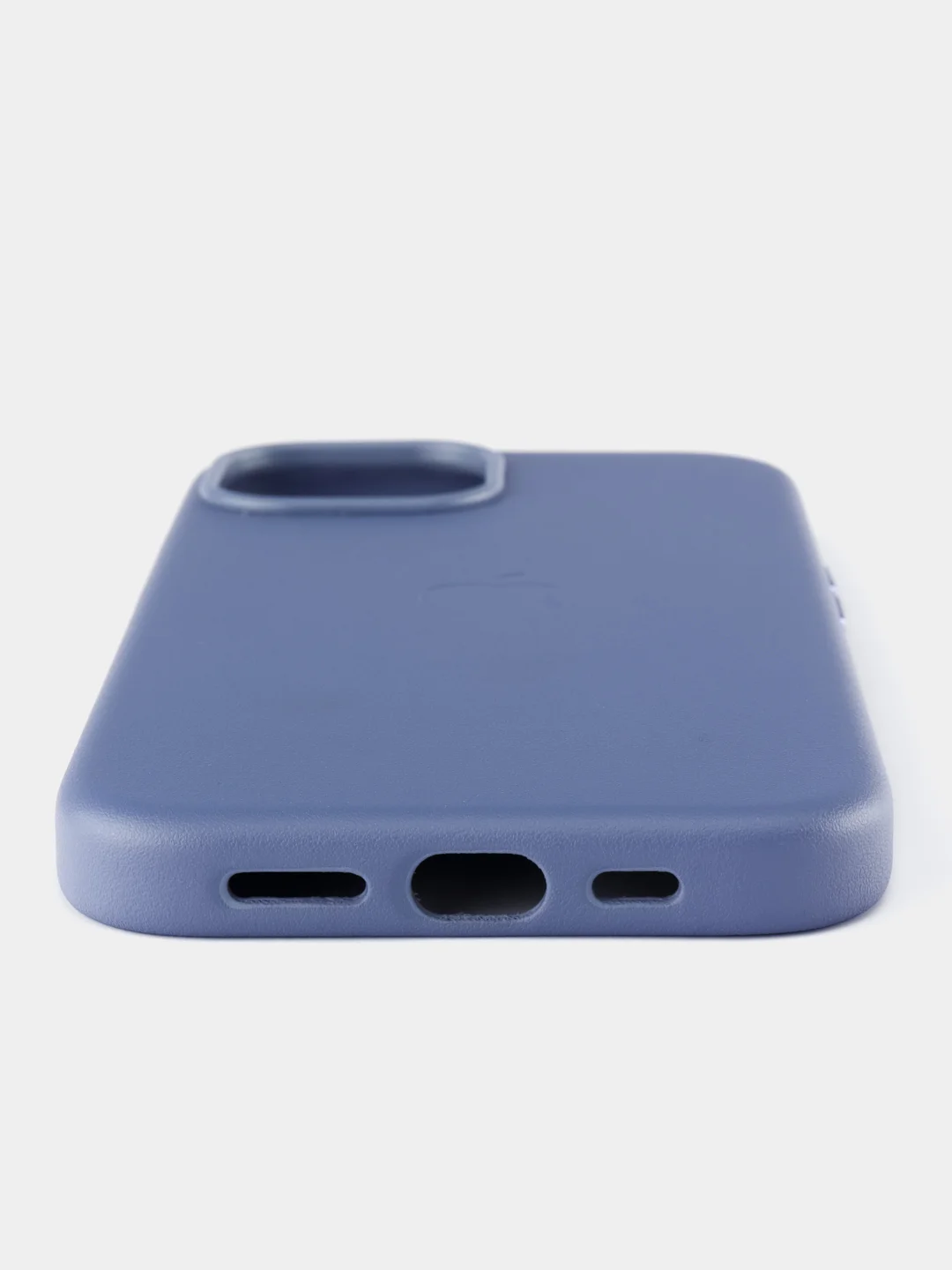 Голубой кожаный чехол Leather Case для iPhone 15 с функцией MagSafe
