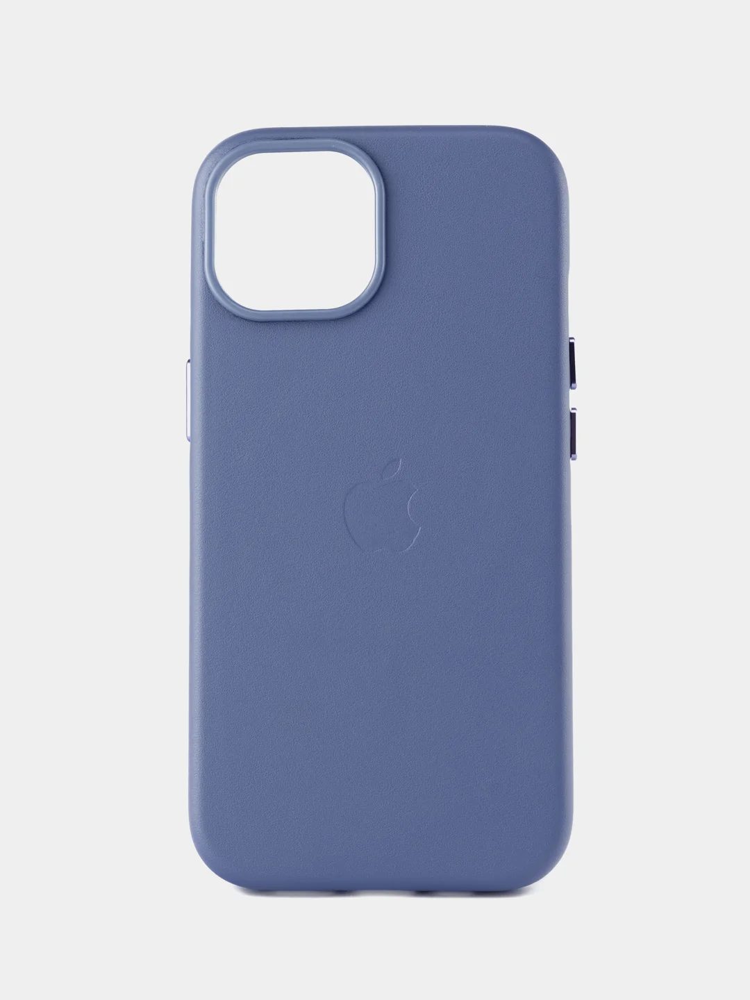 Голубой кожаный чехол Leather Case для iPhone 15 с функцией MagSafe