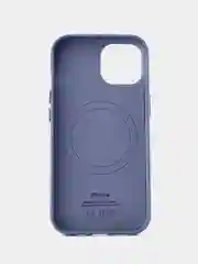 Голубой кожаный чехол Leather Case для iPhone 15 с функцией MagSafe