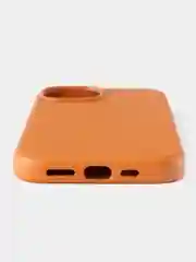 Оранжевый кожаный чехол Leather Case для iPhone 15 с функцией MagSafe
