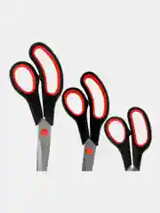 Ножницы Brauberg Soft Grip, 238410, канцелярские, набор 5 штук, для бумаги и картона