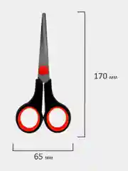 Ножницы Brauberg Soft Grip, 238410, канцелярские, набор 5 штук, для бумаги и картона