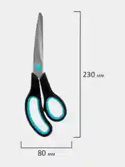 Ножницы Brauberg Soft Grip, 238411, канцелярские, набор 3 штуки, для бумаги и картона
