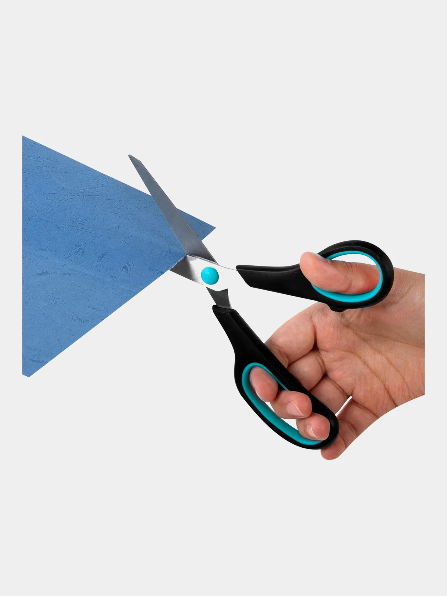 Ножницы Brauberg Soft Grip, 238411, канцелярские, набор 3 штуки, для бумаги и картона
