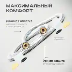 Хром шланг для душа SHEVANIK SE21-15 хром