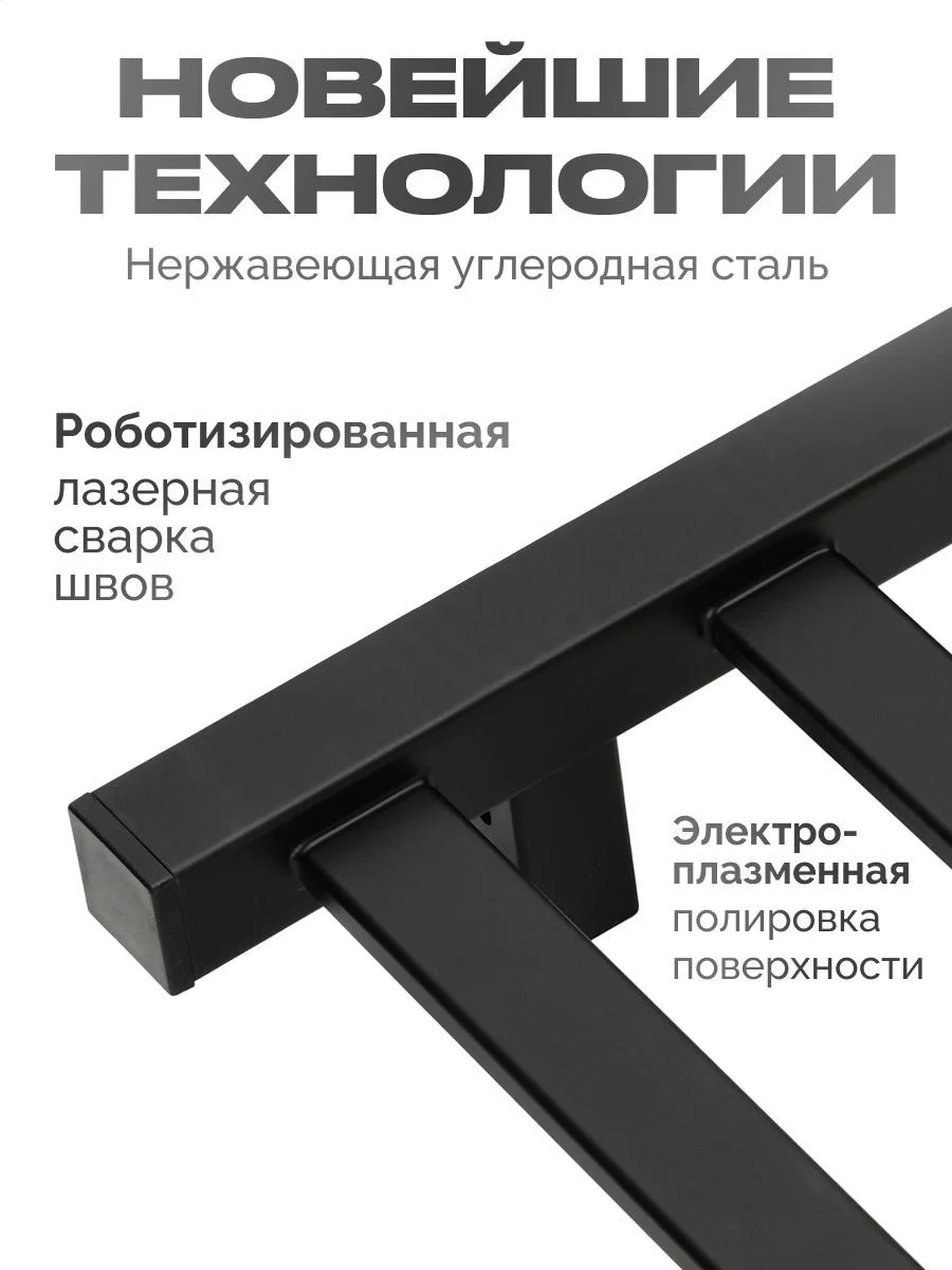 Черный полотенцесушитель электрический черный
