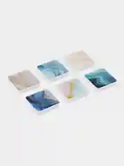 Магниты квадратные Brauberg Glass, 272512, магнитики на холодильник, для доски, набор 6 шт