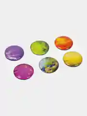 Магниты круглые Brauberg Glass, 272517, магнитики на холодильник, для доски, набор 6 шт